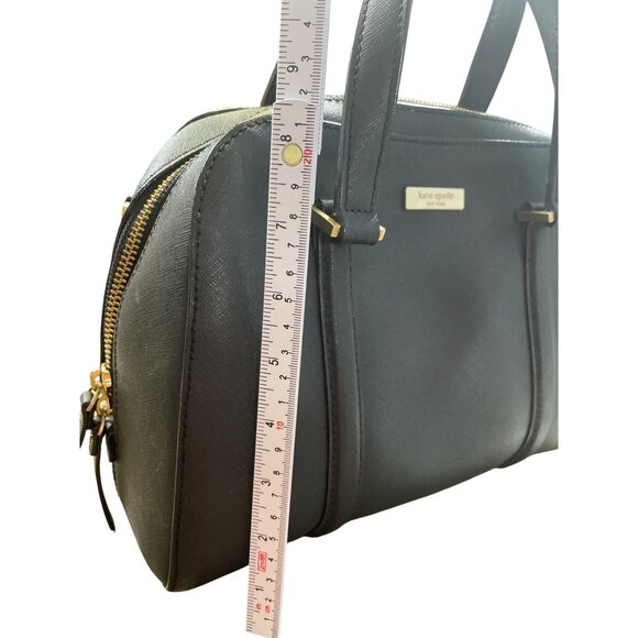 Kate Spade Womens Black Leather Satchel Handbag Medium Size SKU 8673 - Picture 5 of 16